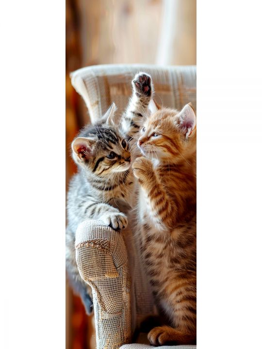 Алмазная мозаика на подрамнике «Коты и собаки» 70x24 см
