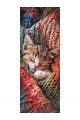 Алмазная мозаика без подрамника «Коты и собаки» 100x35 см