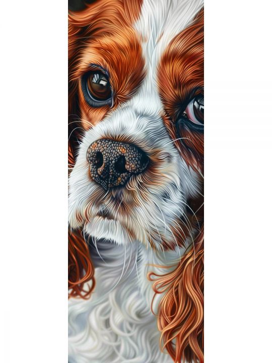 Алмазная мозаика без подрамника «Коты и собаки» 100x35 см