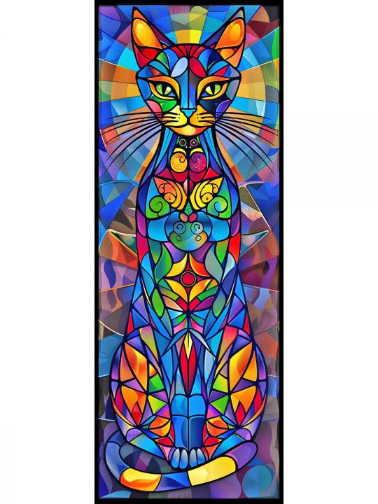 Алмазная мозаика без подрамника «Коты и собаки» 100x35 см, 50 цветов