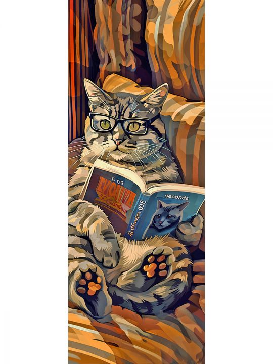 Алмазная мозаика без подрамника «Коты и собаки» 100x35 см, 50 цветов