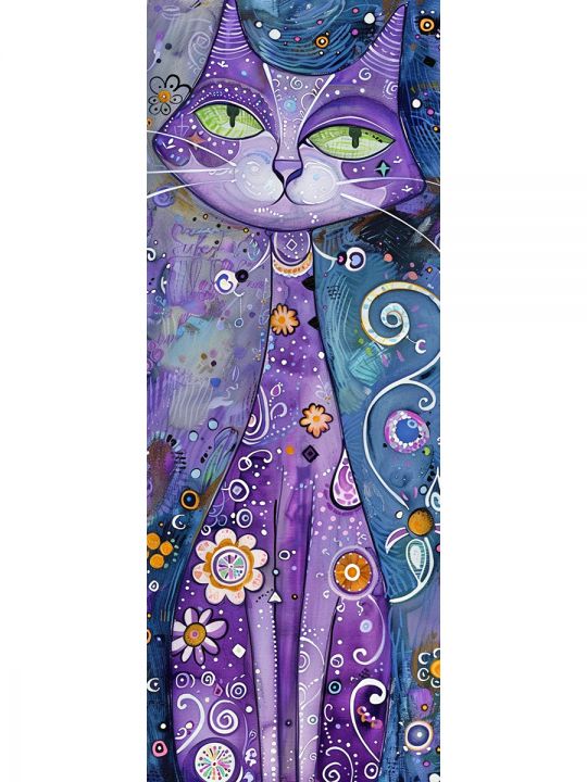 Алмазная мозаика без подрамника «Коты и собаки» 50x17 см, 50 цветов