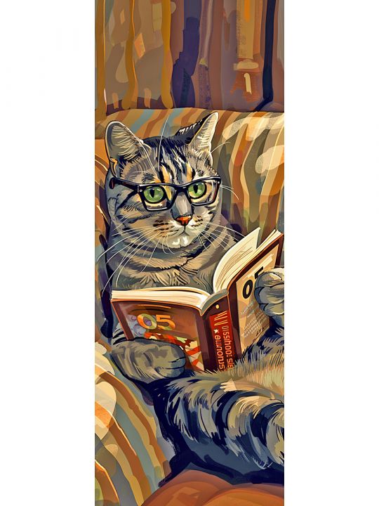 Алмазная мозаика без подрамника «Коты и собаки» 50x17 см, 49 цветов