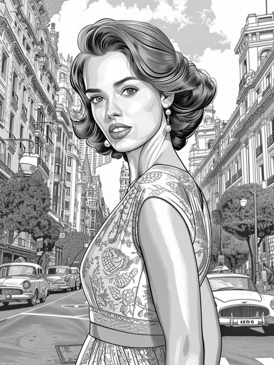 Алмазная мозаика без подрамника «Белое и черное» 25x20 см, 15 цветов