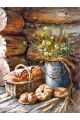 Алмазная мозаика без подрамника «Лето в деревне» 50x40 см, 49 цветов