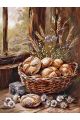 Алмазная мозаика без подрамника «Лето в деревне» 25x20 см, 35 цветов