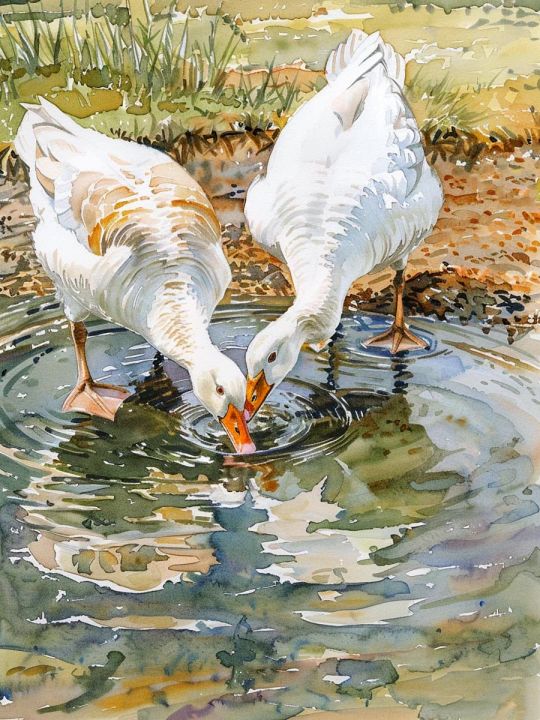 Алмазная мозаика без подрамника «Лето в деревне» 50x40 см, 50 цветов