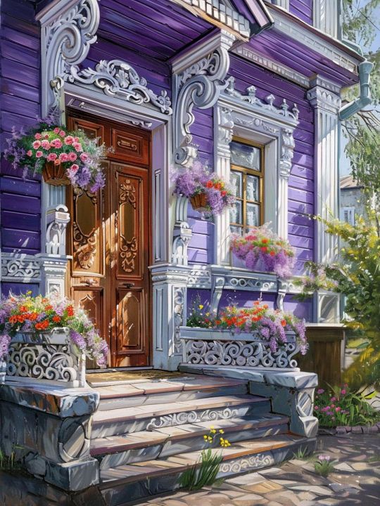 Алмазная мозаика без подрамника «Лето в деревне» 25x20 см, 39 цветов