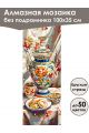 Алмазная мозаика без подрамника «Чаепите» 100x35 см