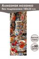 Алмазная мозаика без подрамника «Чаепите» 100x35 см
