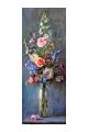 Алмазная мозаика без подрамника «Цветы» 100x35 см, 50 цветов