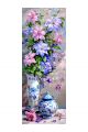Алмазная мозаика без подрамника «Цветы» 100x35 см, 50 цветов