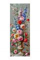 Алмазная мозаика без подрамника «Цветы» 70x24 см, 50 цветов