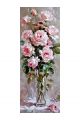 Алмазная мозаика без подрамника «Цветы» 70x24 см, 49 цветов