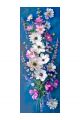 Алмазная мозаика без подрамника «Цветы» 50x17 см, 50 цветов