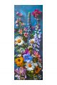Алмазная мозаика без подрамника «Цветы» 50x17 см, 49 цветов