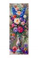 Алмазная мозаика без подрамника «Цветы» 50x17 см, 49 цветов