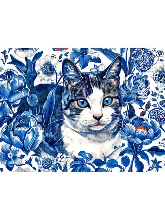 Алмазная мозаика без подрамника «Мурлыка» 40x30 см