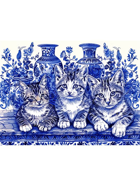 Алмазная мозаика без подрамника «Мурлыка» 25x20 см