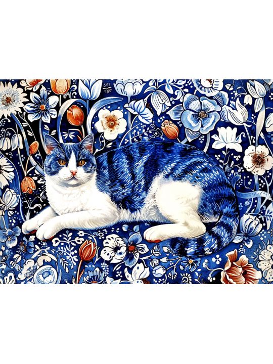 Алмазная мозаика без подрамника «Мурлыка» 25x20 см