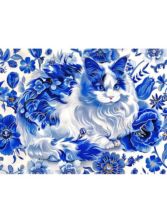 Алмазная мозаика без подрамника «Мурлыка» 25x20 см