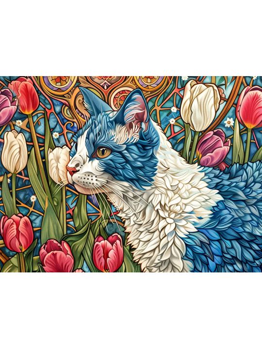 Алмазная мозаика без подрамника «Мурлыка» 25x20 см