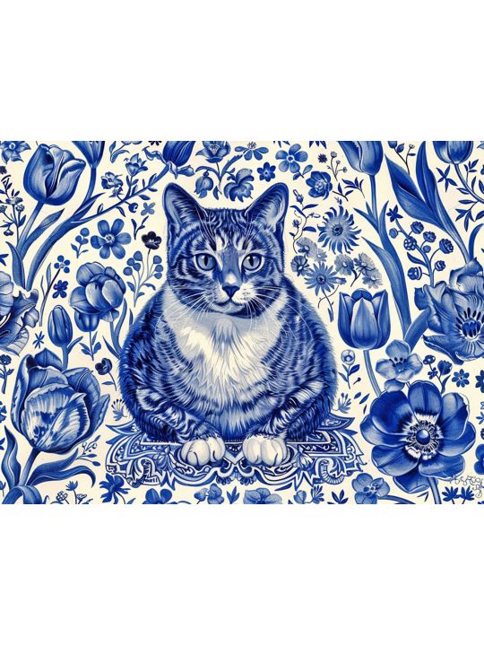 Алмазная мозаика без подрамника «Мурлыка» 25x20 см