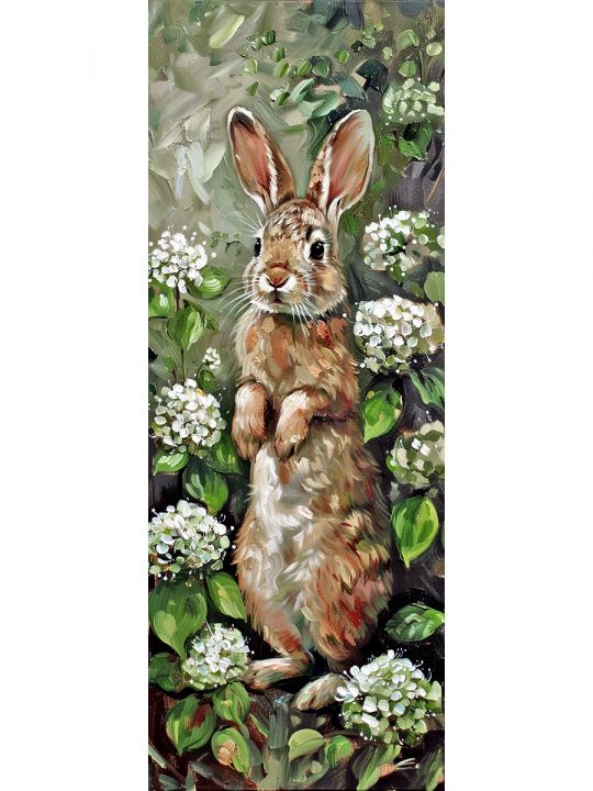 Алмазная мозаика без подрамника «Зайка» 50x17 см, 50 цветов