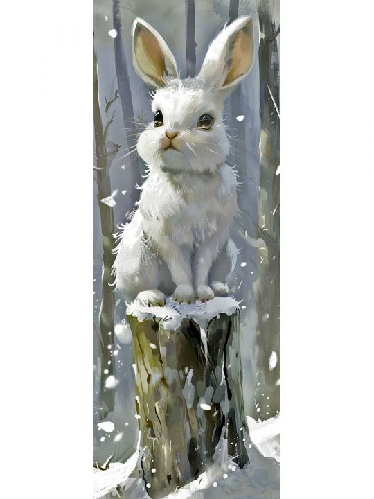 Алмазная мозаика без подрамника «Зайка» 50x17 см