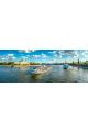 Алмазная мозаика на подрамнике «Водный туризм» 40x14 см, 32 цветов