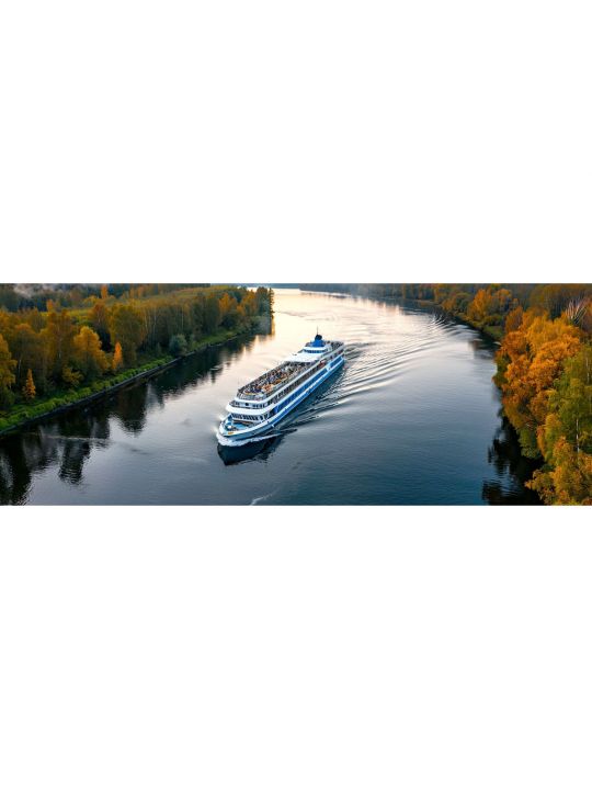 Алмазная мозаика на подрамнике «Водный туризм» 70x24 см