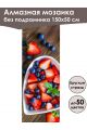 Алмазная мозаика без подрамника «Ягоды» 150x50 см