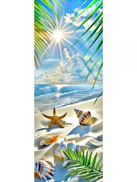 Алмазная мозаика без подрамника «Отпуск» 70x24 см, 50 цветов