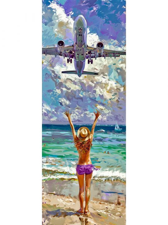 Алмазная мозаика без подрамника «Отпуск» 50x17 см, 50 цветов