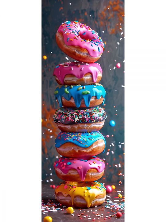 Алмазная мозаика без подрамника «Сладкая жизнь» 50x17 см, 48 цветов