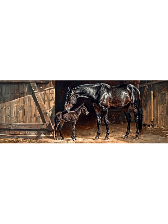 Алмазная мозаика без подрамника «Животные» 100x35 см