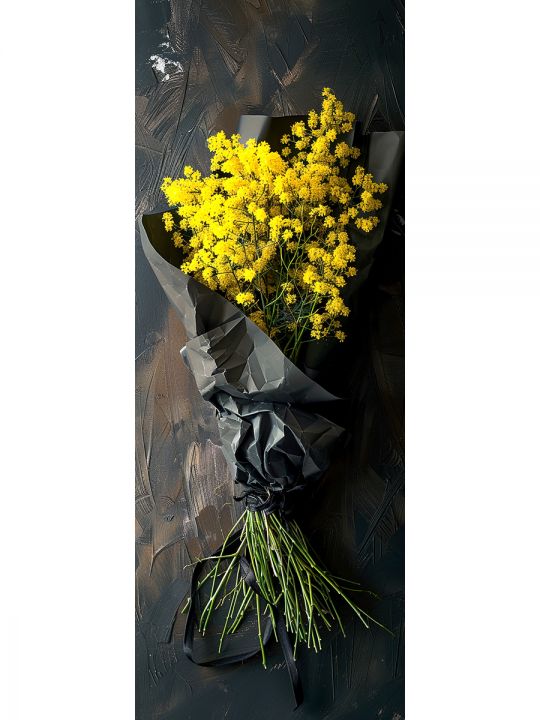 Алмазная мозаика без подрамника «Черное золото» 100x35 см