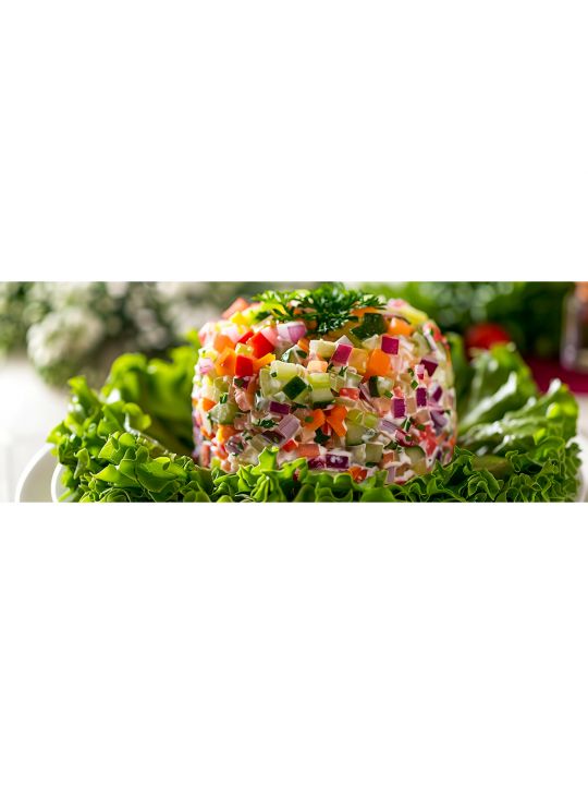 Алмазная мозаика без подрамника «Салат» 90x30 см