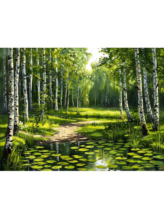 Алмазная мозаика без подрамника «Природа» 40x30 см