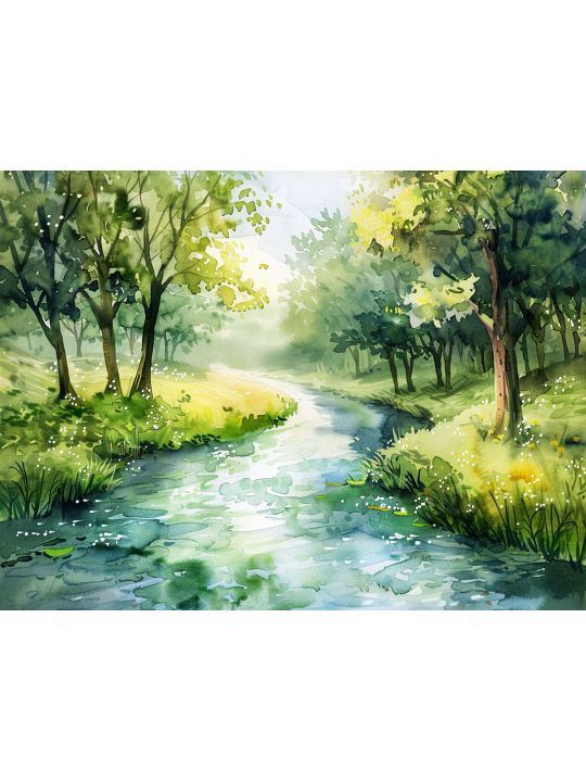 Алмазная мозаика без подрамника «Природа» 40x30 см