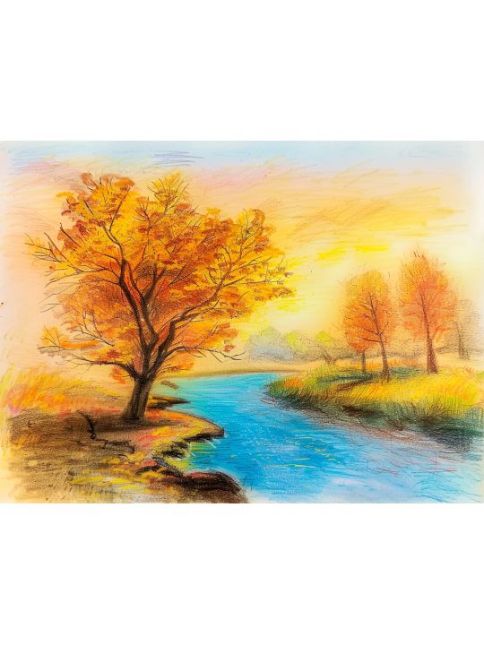 Алмазная мозаика без подрамника «Природа» 40x30 см