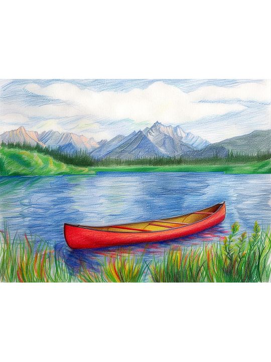 Алмазная мозаика без подрамника «Природа» 40x30 см