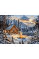 Алмазная мозаика без подрамника «Природа» 25x20 см, 34 цветов