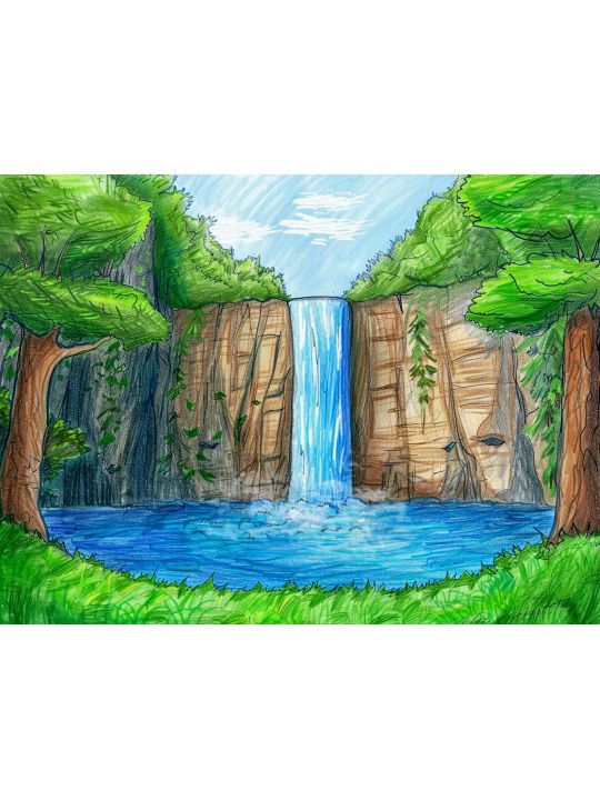 Алмазная мозаика без подрамника «Природа» 25x20 см