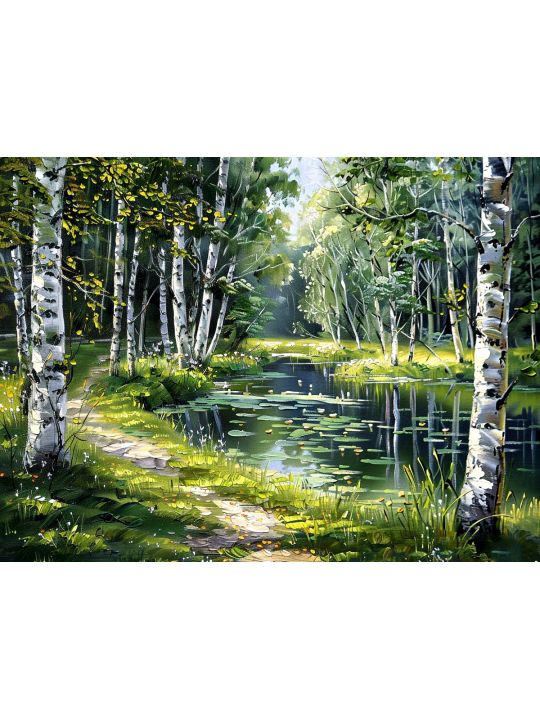 Алмазная мозаика без подрамника «Природа» 25x20 см