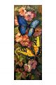 Алмазная мозаика без подрамника «Бабочки» 50x17 см, 48 цветов
