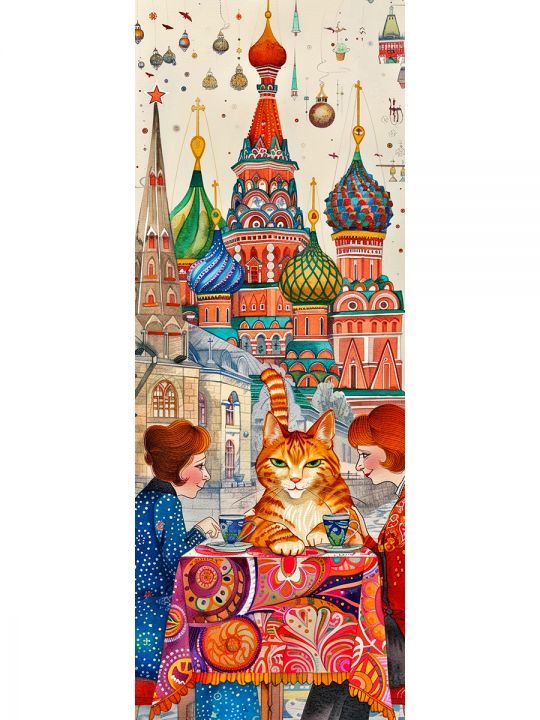 Алмазная мозаика без подрамника «Мурлыка» 100x35 см