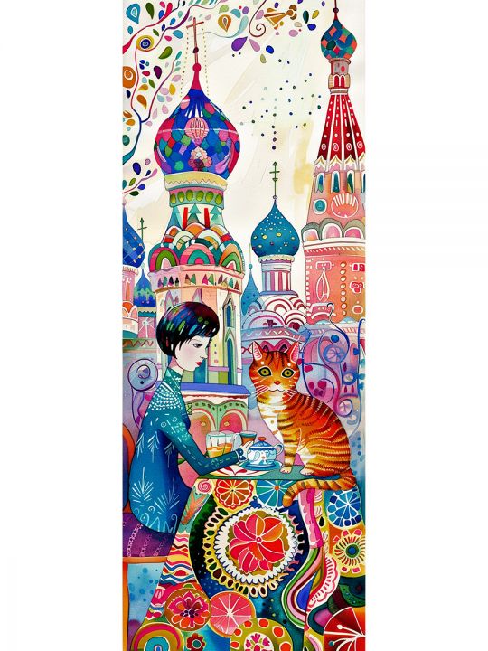 Алмазная мозаика без подрамника «Мурлыка» 100x35 см