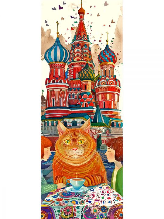 Алмазная мозаика без подрамника «Мурлыка» 100x35 см