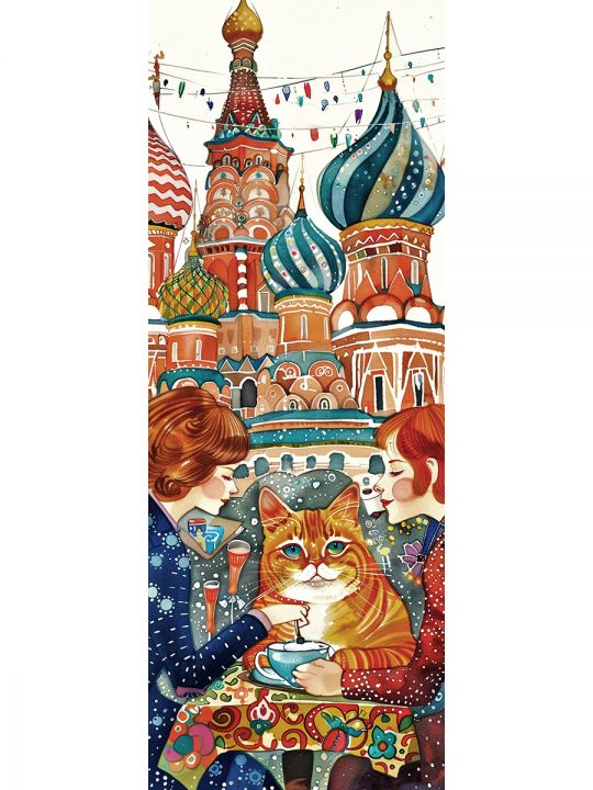 Алмазная мозаика без подрамника «Мурлыка» 100x35 см